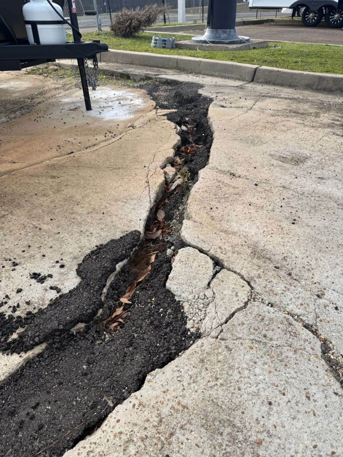 Gulfline Paving construction project — asphalt and concrete work
