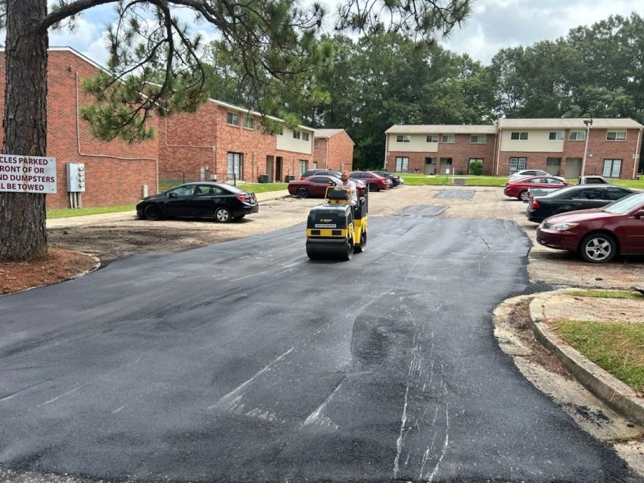 Gulfline Paving construction project — asphalt and concrete work